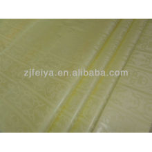 Guinea Brocade Bazin Riche Tela Africana Tela Perfume Suave Alta Calidad 100% Algodón Nueva Llegada Stock Jacquard Textiles Beige